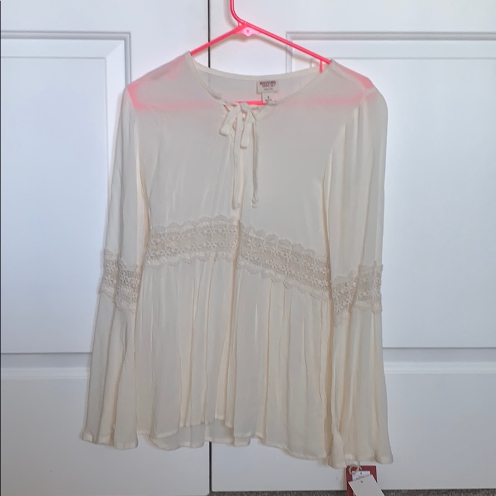 cream boho style top